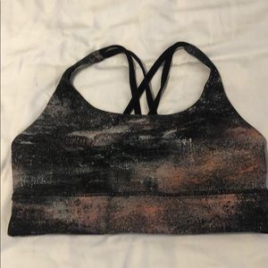 Lululemon Size 10 Energy Bra, Azurite Poppy Coral